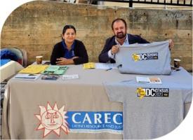 CARACEN workers at a Census information booth