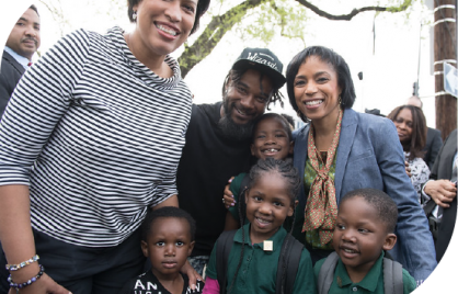 Mayor Bowser with residents